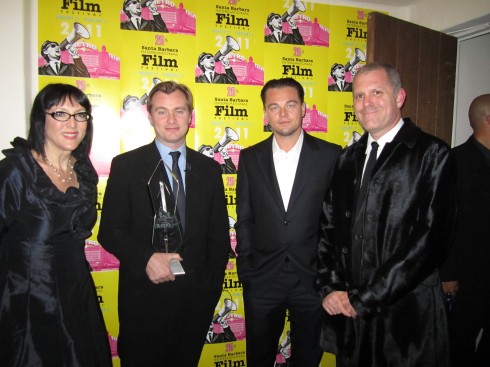 Lynda Weinman, Christopher Nolan, Leonardo DiCaprio & Bruce Heavin